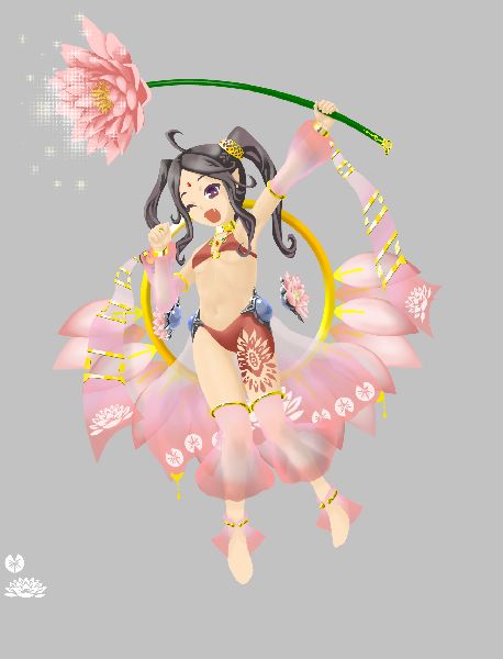 【幸運の女神　ラクシュミー】<br />
<br />
インド神話から。<br />
手に持つ蓮華の杖を操り魔法を使う。<br />
気まぐれで明るい性格<br />
<br />
【属性】風<br />
<br />
【スキル】<br />
蓮華・業<br />
全属性（火・風・雷・氷・光・闇）ランダムで魔法ダメージ<br />
<br />
蓮華・輪廻<br />
敵に5つの状態異常の中からランダムで1つの効果を付与する。<br />
攻撃力10%減少<br />
防御力10%減少<br />
会心率10%減少<br />
移動速度20%減少<br />
命中率10%減少<br />
（グリモワールのアビリティ：マカブルの確率が100％になった感じの）<br />
<br />
蓮華・祝<br />
HP回復+リジェネ+デバフ1つ解除<br />
<br />
合体スキル　蓮華・舞<br />
使者と幻神が華麗に舞う。<br />
足元から巨大な蓮華が咲く。　広範囲スリープ+DOT　10秒<br />
<br />
<br />
【幻神守護】<br />
移動５％、回避５％、回避10％<br />
<br />
【コンセプト】<br />
蓮をアクセントにした幼女。<br />
蓮華って難しいのんなー<br />
