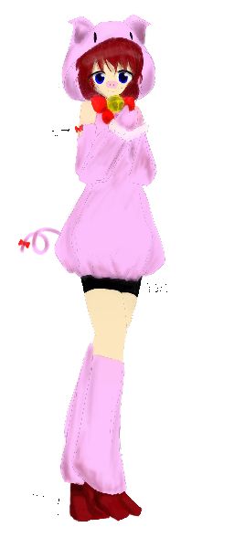 ぶひひ、ぶひひっひひ！<br />
ぶ、ぶひぶひ、ぶひひ、ぶぶひ<br />
ぶひひ！ぶひぶ、ぶぶ！ぶひひ<br />
<br />
×ぶぶひひ　○ぶた<br />
<br />
ぶひ、ぶひひ、ひひ！